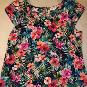Hawaiian floral dress shirt